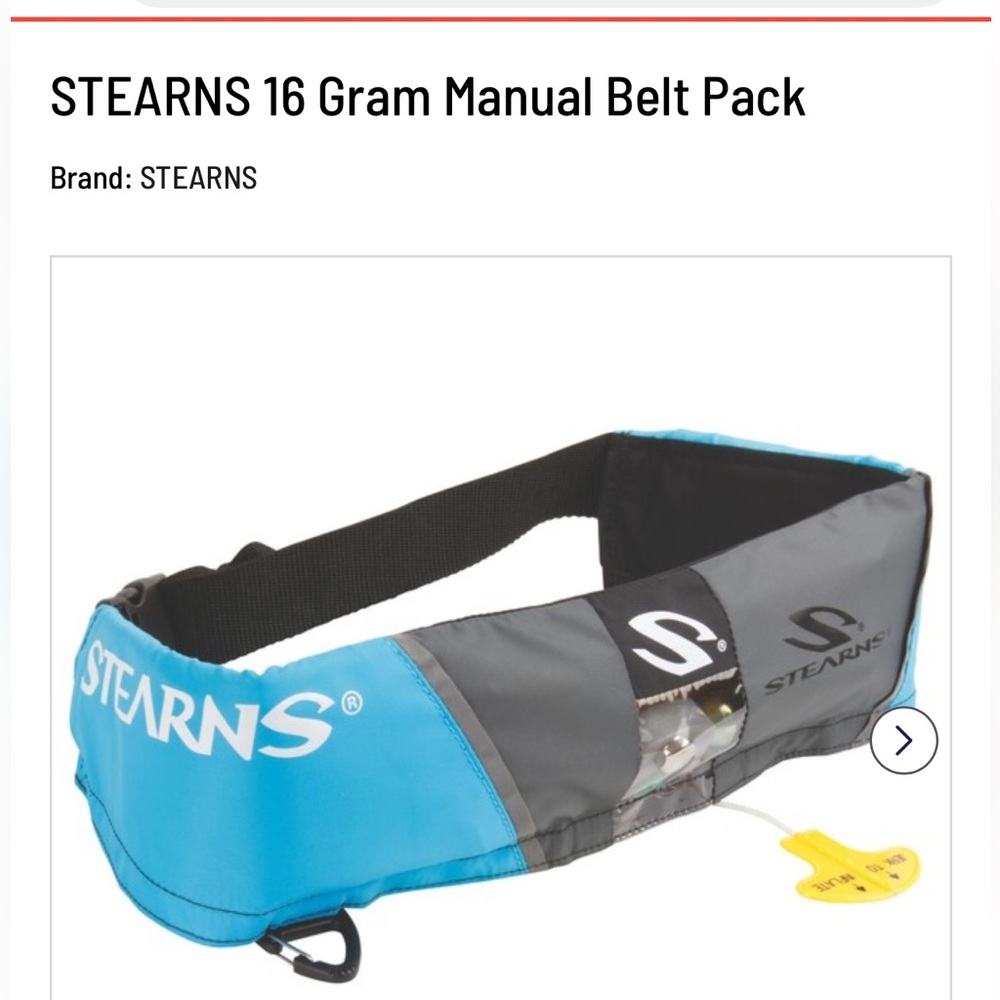 Stearns 16 Gram Waist Pack Belt PFD
